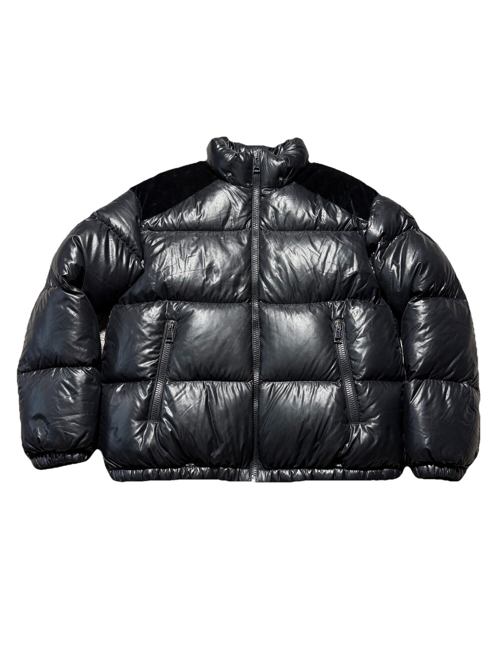 Moncler Kids Chouelle Giubbotto Down Puffer Jacket Black Back Logo Size 12